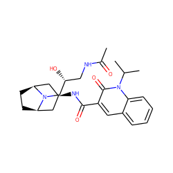 CC(=O)NC[C@@H](O)CN1[C@H]2CC[C@@H]1C[C@H](NC(=O)c1cc3ccccc3n(C(C)C)c1=O)C2 ZINC000101531701