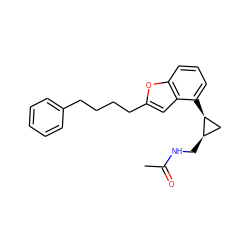 CC(=O)NC[C@@H]1C[C@@H]1c1cccc2oc(CCCCc3ccccc3)cc12 ZINC000028391047