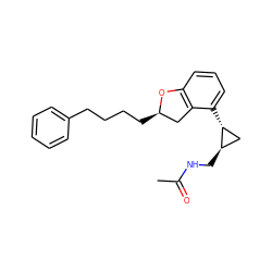 CC(=O)NC[C@@H]1C[C@H]1c1cccc2c1C[C@@H](CCCCc1ccccc1)O2 ZINC000003816219