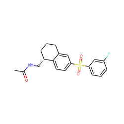 CC(=O)NC[C@@H]1CCCc2cc(S(=O)(=O)c3cccc(F)c3)ccc21 ZINC000049793182