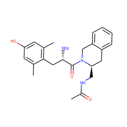 CC(=O)NC[C@@H]1Cc2ccccc2CN1C(=O)[C@@H](N)Cc1c(C)cc(O)cc1C ZINC000013863374