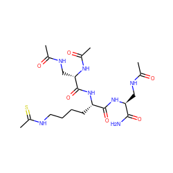 CC(=O)NC[C@H](NC(=O)[C@H](CCCCNC(C)=S)NC(=O)[C@H](CNC(C)=O)NC(C)=O)C(N)=O ZINC000473134863