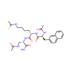 CC(=O)NC[C@H](NC(=O)[C@H](CCCCNC(C)=S)NC(=O)[C@H](Cc1ccc2ccccc2c1)NC(C)=O)C(N)=O ZINC000473132435