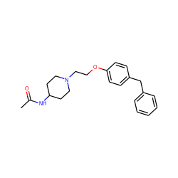 CC(=O)NC1CCN(CCOc2ccc(Cc3ccccc3)cc2)CC1 ZINC000013860538