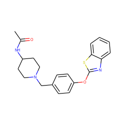 CC(=O)NC1CCN(Cc2ccc(Oc3nc4ccccc4s3)cc2)CC1 ZINC000040420563