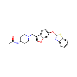 CC(=O)NC1CCN(Cc2coc3cc(Oc4nc5ccccc5s4)ccc23)CC1 ZINC000095593478