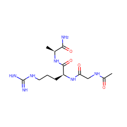 CC(=O)NCC(=O)N[C@@H](CCCNC(=N)N)C(=O)N[C@@H](C)C(N)=O ZINC000149728593