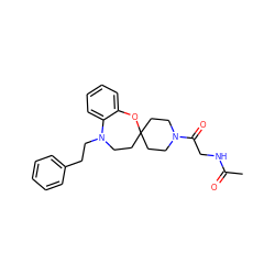 CC(=O)NCC(=O)N1CCC2(CC1)CCN(CCc1ccccc1)c1ccccc1O2 ZINC000095593970