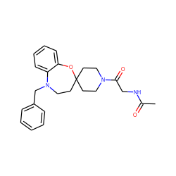 CC(=O)NCC(=O)N1CCC2(CC1)CCN(Cc1ccccc1)c1ccccc1O2 ZINC000095596917