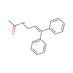 CC(=O)NCC=C(c1ccccc1)c1ccccc1 ZINC000035075354