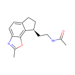 CC(=O)NCC[C@@H]1CCc2ccc3nc(C)oc3c21 ZINC000043178897