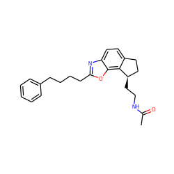 CC(=O)NCC[C@@H]1CCc2ccc3nc(CCCCc4ccccc4)oc3c21 ZINC000043178898