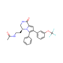 CC(=O)NCC[C@H]1CNC(=O)c2cc(-c3cccc(OC(F)(F)F)c3)c(-c3ccccc3)n21 ZINC000207249107