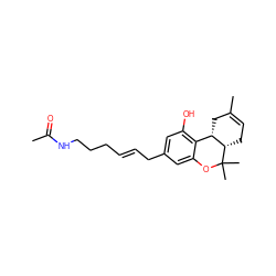 CC(=O)NCCC/C=C/Cc1cc(O)c2c(c1)OC(C)(C)[C@H]1CC=C(C)C[C@@H]21 ZINC000027753770