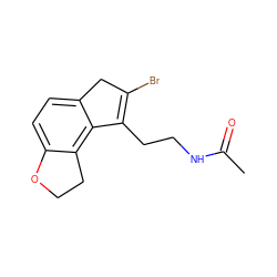 CC(=O)NCCC1=C(Br)Cc2ccc3c(c21)CCO3 ZINC000071319387