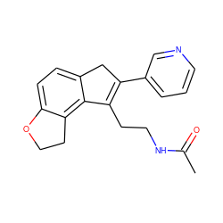 CC(=O)NCCC1=C(c2cccnc2)Cc2ccc3c(c21)CCO3 ZINC000071296586