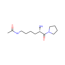 CC(=O)NCCCC[C@H](N)C(=O)N1CCCC1 ZINC000196934579