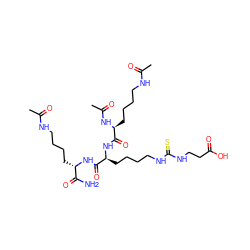 CC(=O)NCCCC[C@H](NC(=O)[C@H](CCCCNC(=S)NCCC(=O)O)NC(=O)[C@H](CCCCNC(C)=O)NC(C)=O)C(N)=O ZINC000474602191