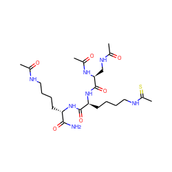 CC(=O)NCCCC[C@H](NC(=O)[C@H](CCCCNC(C)=S)NC(=O)[C@H](CNC(C)=O)NC(C)=O)C(N)=O ZINC000473097789