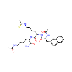 CC(=O)NCCCC[C@H](NC(=O)[C@H](CCCCNC(C)=S)NC(=O)[C@H](Cc1ccc2ccccc2c1)NC(C)=O)C(N)=O ZINC000473104223