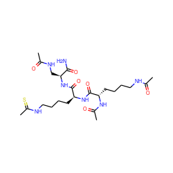 CC(=O)NCCCC[C@H](NC(C)=O)C(=O)N[C@@H](CCCCNC(C)=S)C(=O)N[C@@H](CNC(C)=O)C(N)=O ZINC000473104917