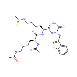 CC(=O)NCCCC[C@H](NC(C)=O)C(=O)N[C@@H](CCCCNC(C)=S)C(=O)N[C@@H](Cc1csc2ccccc12)C(N)=O ZINC000473136207