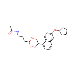 CC(=O)NCCCC1OCC(c2cccc3cc(OC4CCCC4)ccc23)CO1 ZINC000066251349