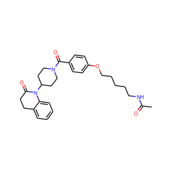 CC(=O)NCCCCCOc1ccc(C(=O)N2CCC(N3C(=O)CCc4ccccc43)CC2)cc1 ZINC000013832060