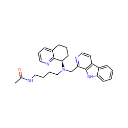 CC(=O)NCCCCN(Cc1nccc2c1[nH]c1ccccc12)[C@@H]1CCCc2cccnc21 ZINC000208474757