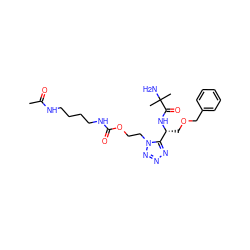 CC(=O)NCCCCNC(=O)OCCn1nnnc1[C@@H](COCc1ccccc1)NC(=O)C(C)(C)N ZINC000014977507