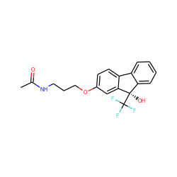 CC(=O)NCCCOc1ccc2c(c1)[C@](O)(C(F)(F)F)c1ccccc1-2 ZINC000144808133