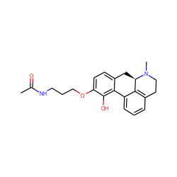 CC(=O)NCCCOc1ccc2c(c1O)-c1cccc3c1[C@@H](C2)N(C)CC3 ZINC000103298218