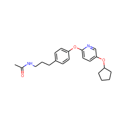 CC(=O)NCCCc1ccc(Oc2ccc(OC3CCCC3)cn2)cc1 ZINC000066258432