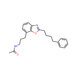 CC(=O)NCCCc1cccc2nc(CCCCc3ccccc3)oc12 ZINC000027211465