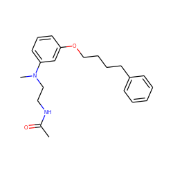 CC(=O)NCCN(C)c1cccc(OCCCCc2ccccc2)c1 ZINC000141331325