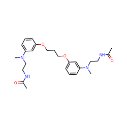 CC(=O)NCCN(C)c1cccc(OCCCOc2cccc(N(C)CCNC(C)=O)c2)c1 ZINC000072107807