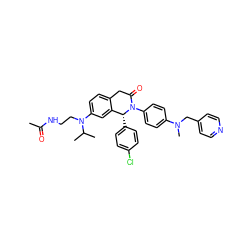 CC(=O)NCCN(c1ccc2c(c1)[C@@H](c1ccc(Cl)cc1)N(c1ccc(N(C)Cc3ccncc3)cc1)C(=O)C2)C(C)C ZINC000118803136