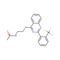 CC(=O)NCCNc1nc(-c2ccccc2C(F)(F)F)nc2ccccc12 ZINC000004268107