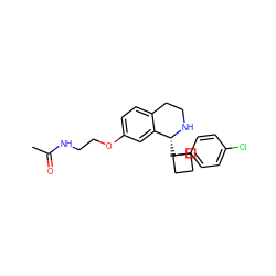 CC(=O)NCCOc1ccc2c(c1)[C@@H](C1(c3ccc(Cl)cc3)CCC1)NCC2 ZINC000114978305