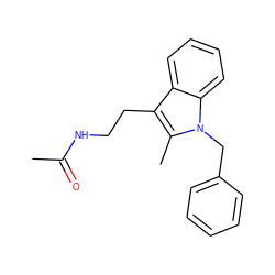 CC(=O)NCCc1c(C)n(Cc2ccccc2)c2ccccc12 ZINC000000034878