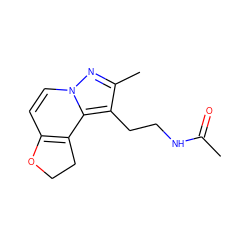 CC(=O)NCCc1c(C)nn2ccc3c(c12)CCO3 ZINC000072107712