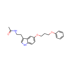 CC(=O)NCCc1c[nH]c2ccc(OCCCOc3ccccc3)cc12 ZINC000169333384