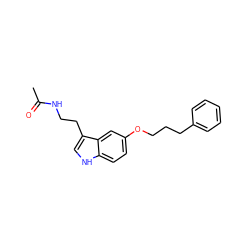 CC(=O)NCCc1c[nH]c2ccc(OCCCc3ccccc3)cc12 ZINC000169333383