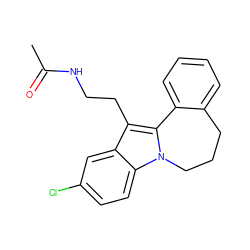 CC(=O)NCCc1c2n(c3ccc(Cl)cc13)CCCc1ccccc1-2 ZINC000013805852