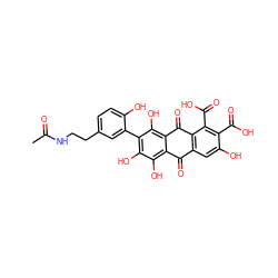 CC(=O)NCCc1ccc(O)c(-c2c(O)c(O)c3c(c2O)C(=O)c2c(cc(O)c(C(=O)O)c2C(=O)O)C3=O)c1 ZINC000061389537