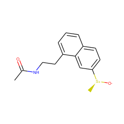 CC(=O)NCCc1cccc2ccc([S@+](C)[O-])cc12 ZINC000040847330