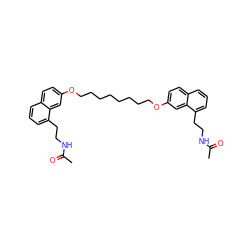 CC(=O)NCCc1cccc2ccc(OCCCCCCCCOc3ccc4cccc(CCNC(C)=O)c4c3)cc12 ZINC000036188147