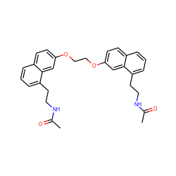 CC(=O)NCCc1cccc2ccc(OCCOc3ccc4cccc(CCNC(C)=O)c4c3)cc12 ZINC000013493859