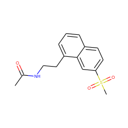 CC(=O)NCCc1cccc2ccc(S(C)(=O)=O)cc12 ZINC000040861056