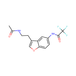 CC(=O)NCCc1coc2ccc(NC(=O)C(F)(F)F)cc12 ZINC000040955478